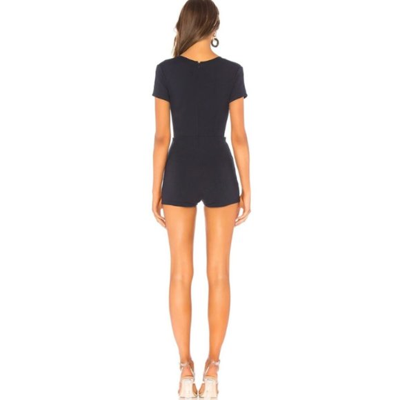 COPY - superdown Thea Deep V Jersey Romper in Navy - size S - Picture 3 of 3